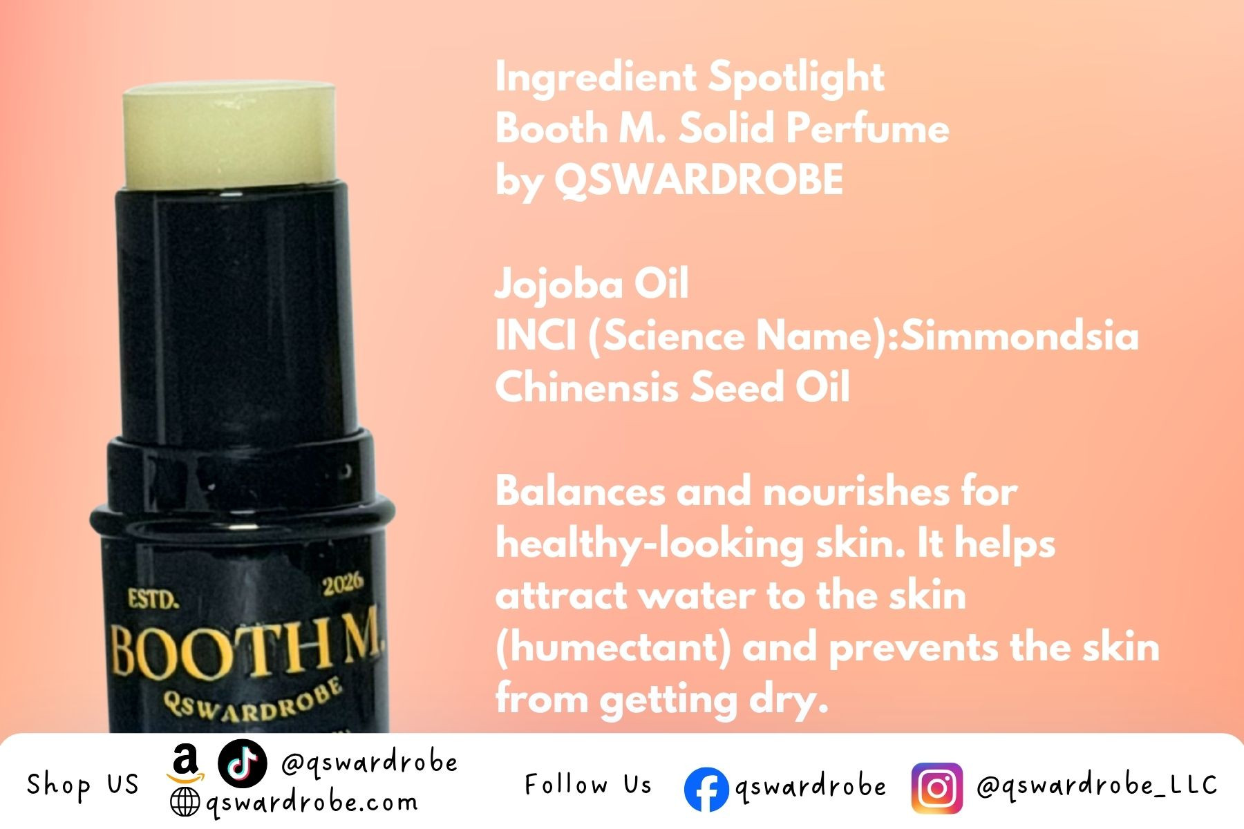 [AD] Keeps everything feeling balanced and comfortable on skin. Simple, effective, and easy to wear.

#jojobaoil #solidperfume #softskin #perfumeoil #qswardrobe 

 #LTKdayinmylife #LTKselfcare #LTKBeauty