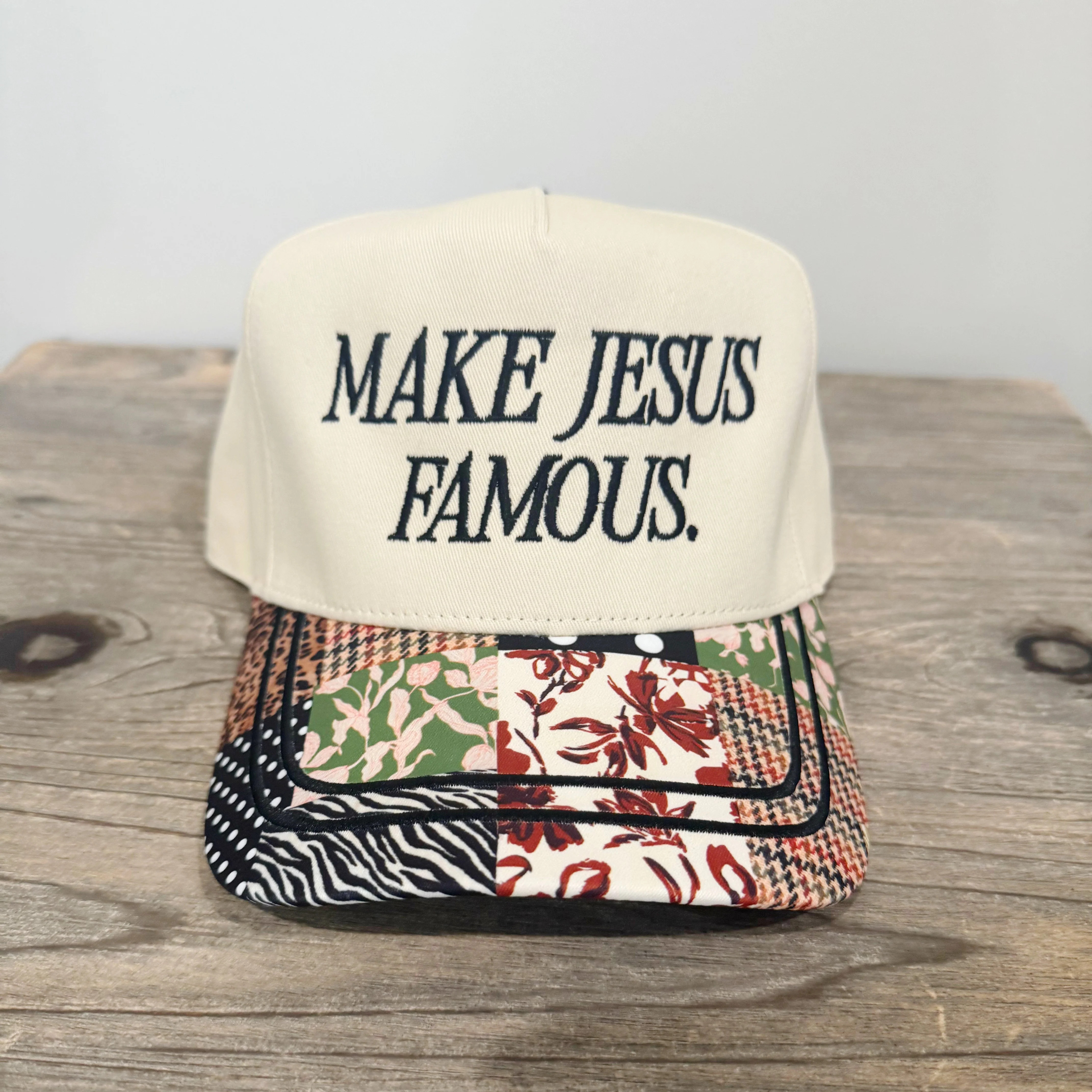 Make Jesus Famous Patchwork Hat | Poppy & Pine