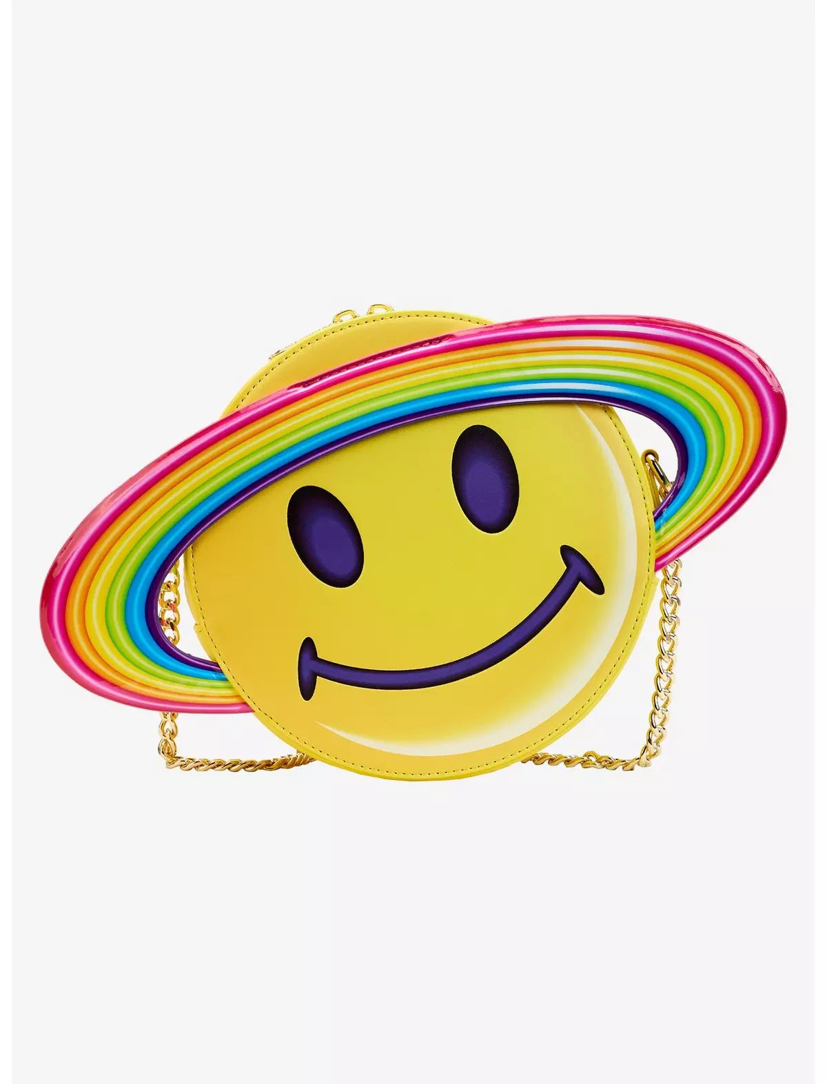Loungefly Lisa Frank Rainbow Smile Planet Crossbody Bag | Hot Topic