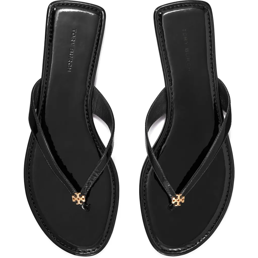 Tory Burch Classic Flip Flop in Perfect Black at Nordstrom, Size 9.5 | Nordstrom