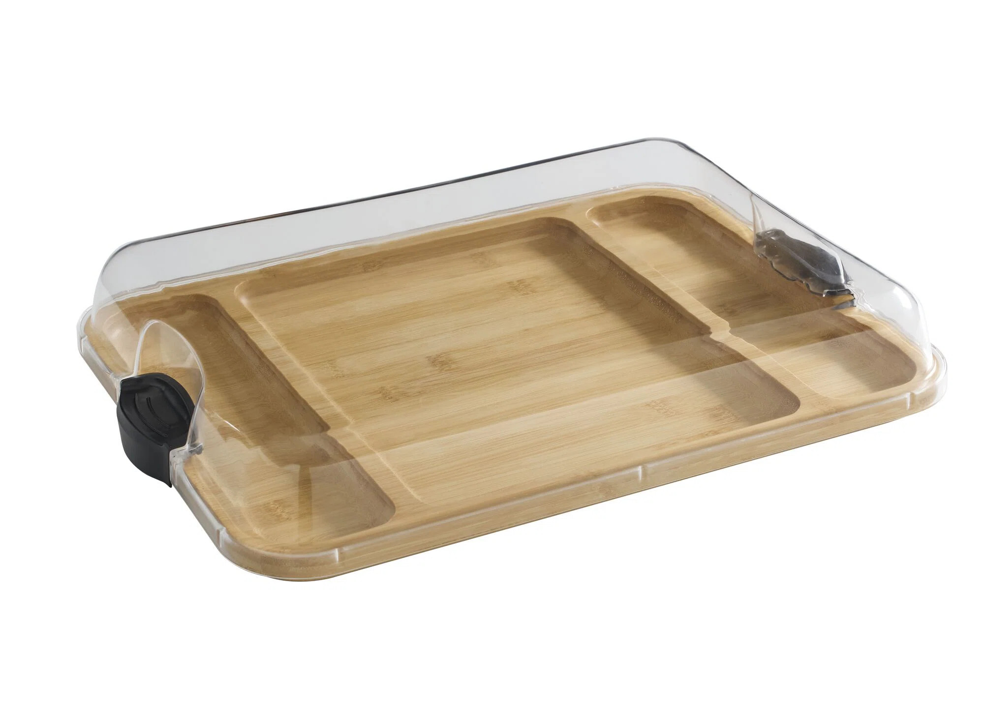 Farberware Build-a-Board Bamboo Charcuterie Board with 3-Compartments & Locking Lid | Wayfair North America
