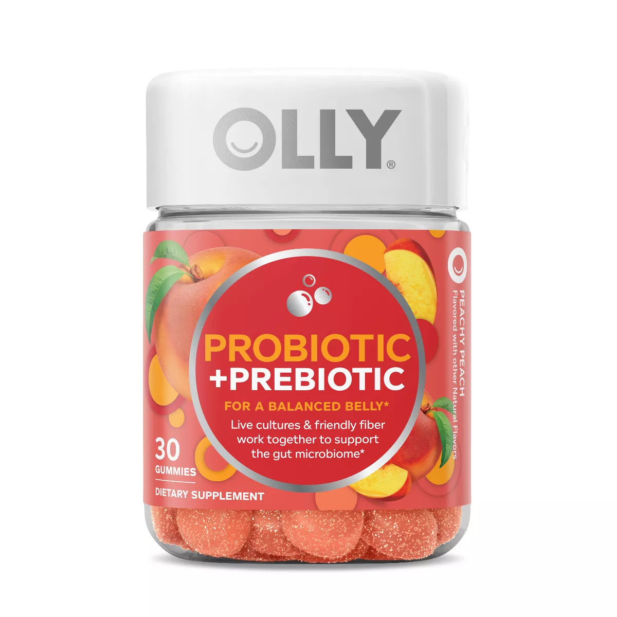 OLLY Probiotic + Prebiotic Gummies - Peachy Peach | Target