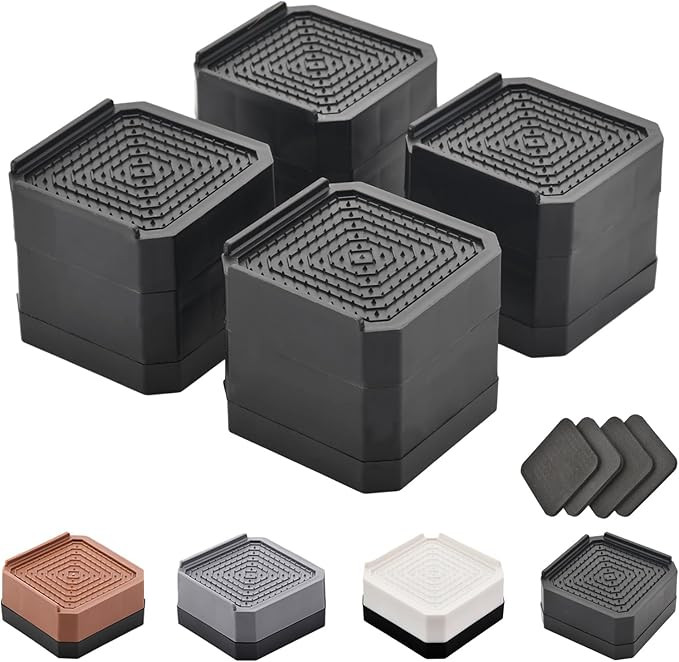 EclatBain Bed Risers Furniture Risers Heavy-Duty Rectangular Adjustable Block Lift to 3 inches an... | Amazon (US)