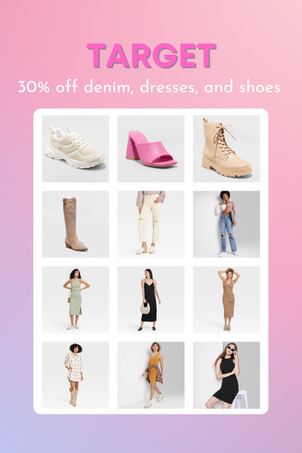 Labor Day Sales: Target

Sneakers, heels, boots, cowboy boots, western style, jeans, denim, satin dress, silk dress, midi dress, tank dress, fall outfits 



#LTKunder50 #LTKshoecrush #LTKsalealert