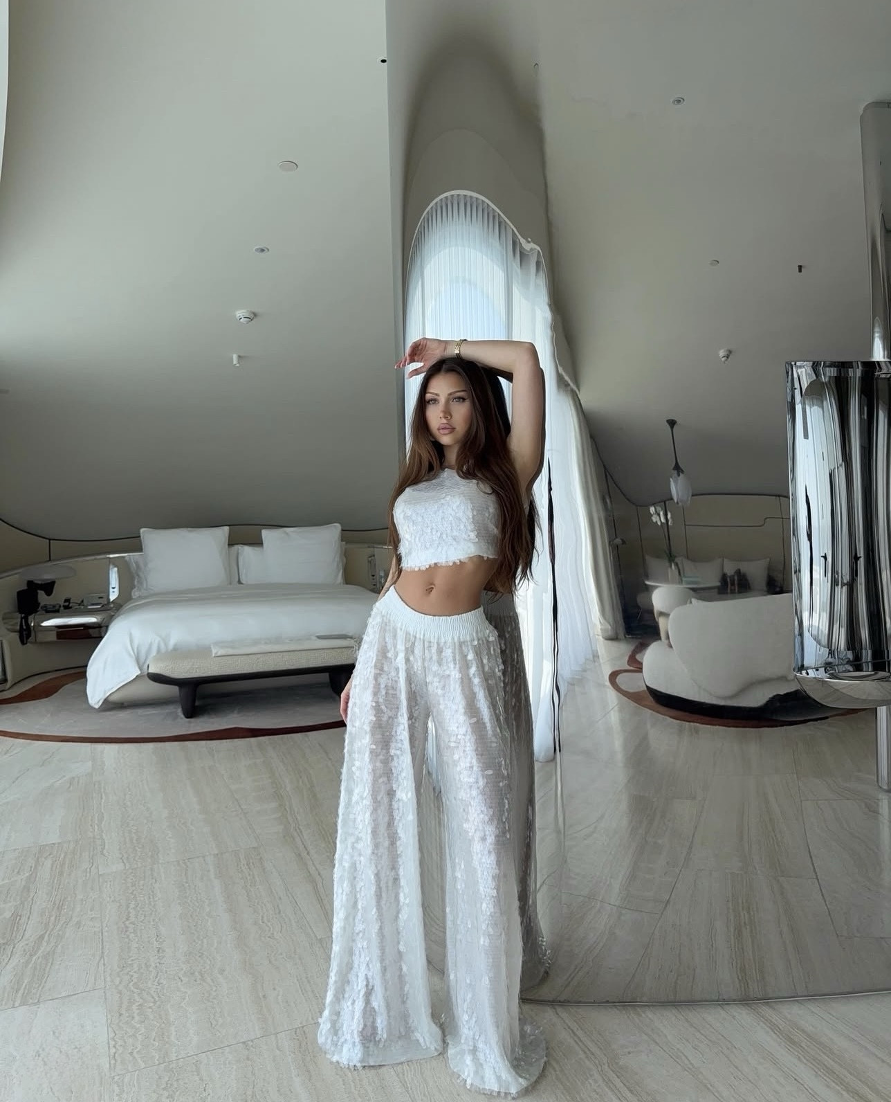 Wearing the @normakamali sequined set  ✨

#LTKtravel #LTKFashionMonth #LTKswimwear