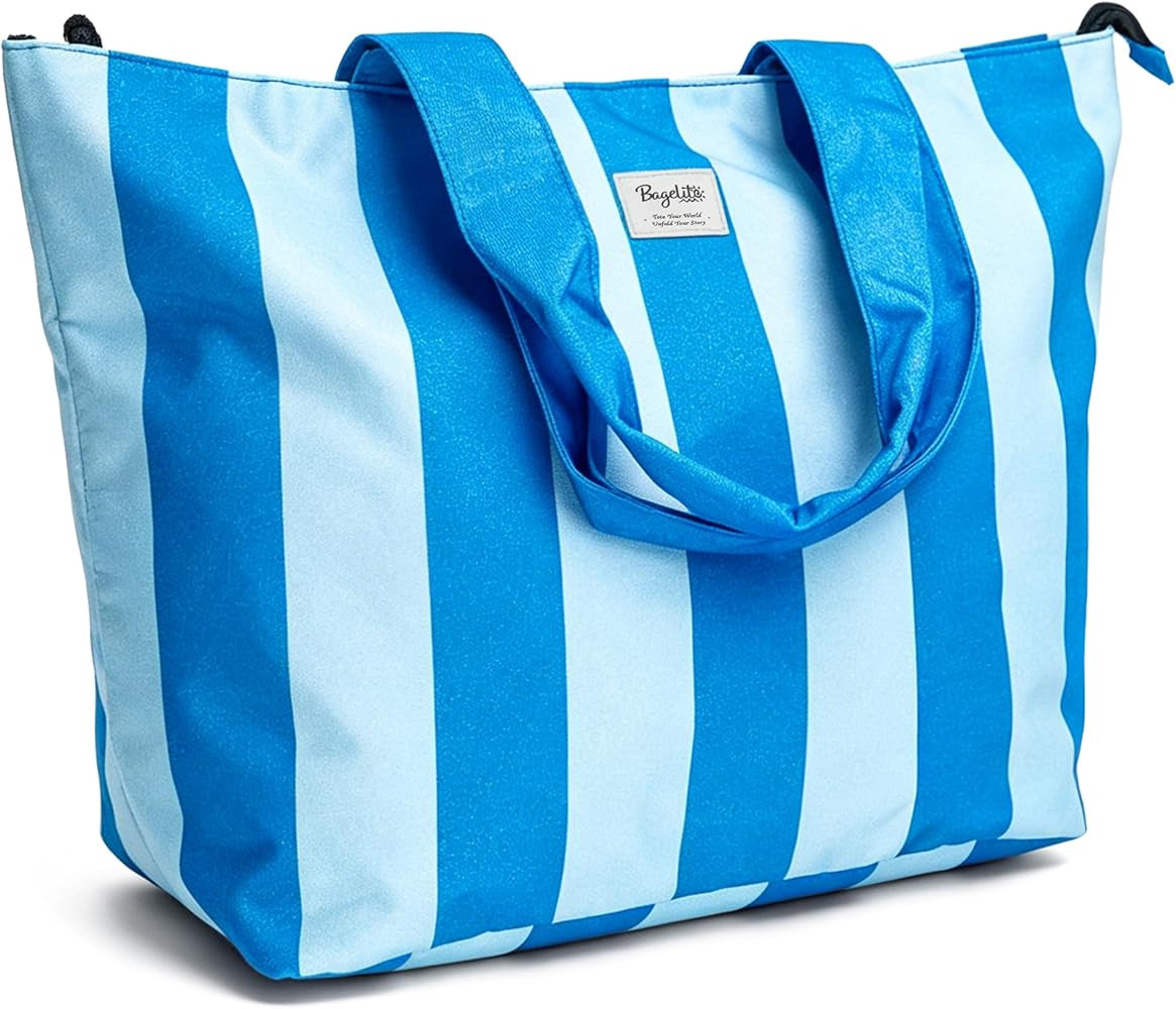 Bagelite Beach Bags Waterproof Sandproof, XL Large Pool Tote Bag for Women | Amazon (US)