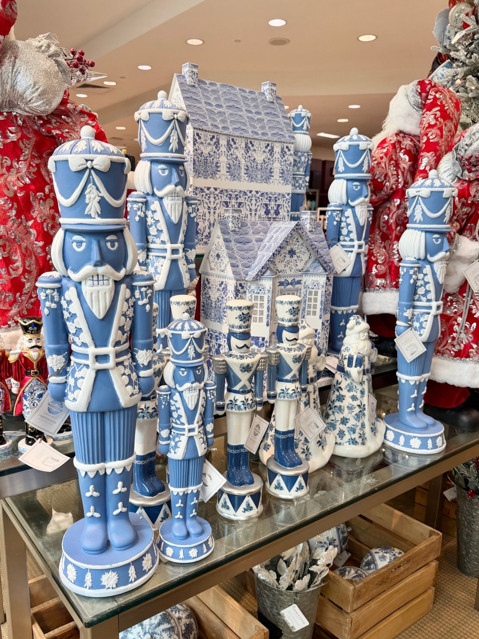 Wedgwood inspired nutcrackers and Christmas decor 💙🎄 blue and white chinoiserie holiday decor

#LTKdayinmylife #LTKHome #LTKgrwm