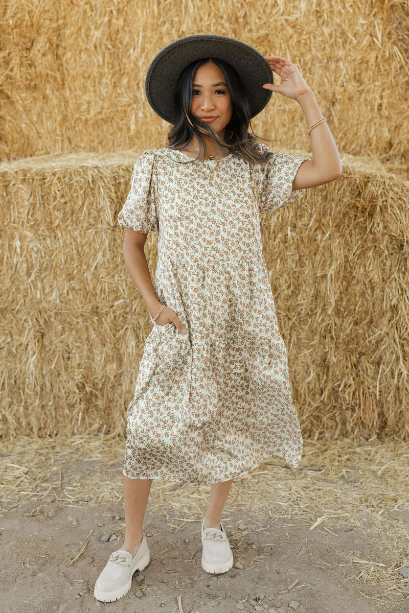 Harley Dress-Cream Floral | Love Olive Co