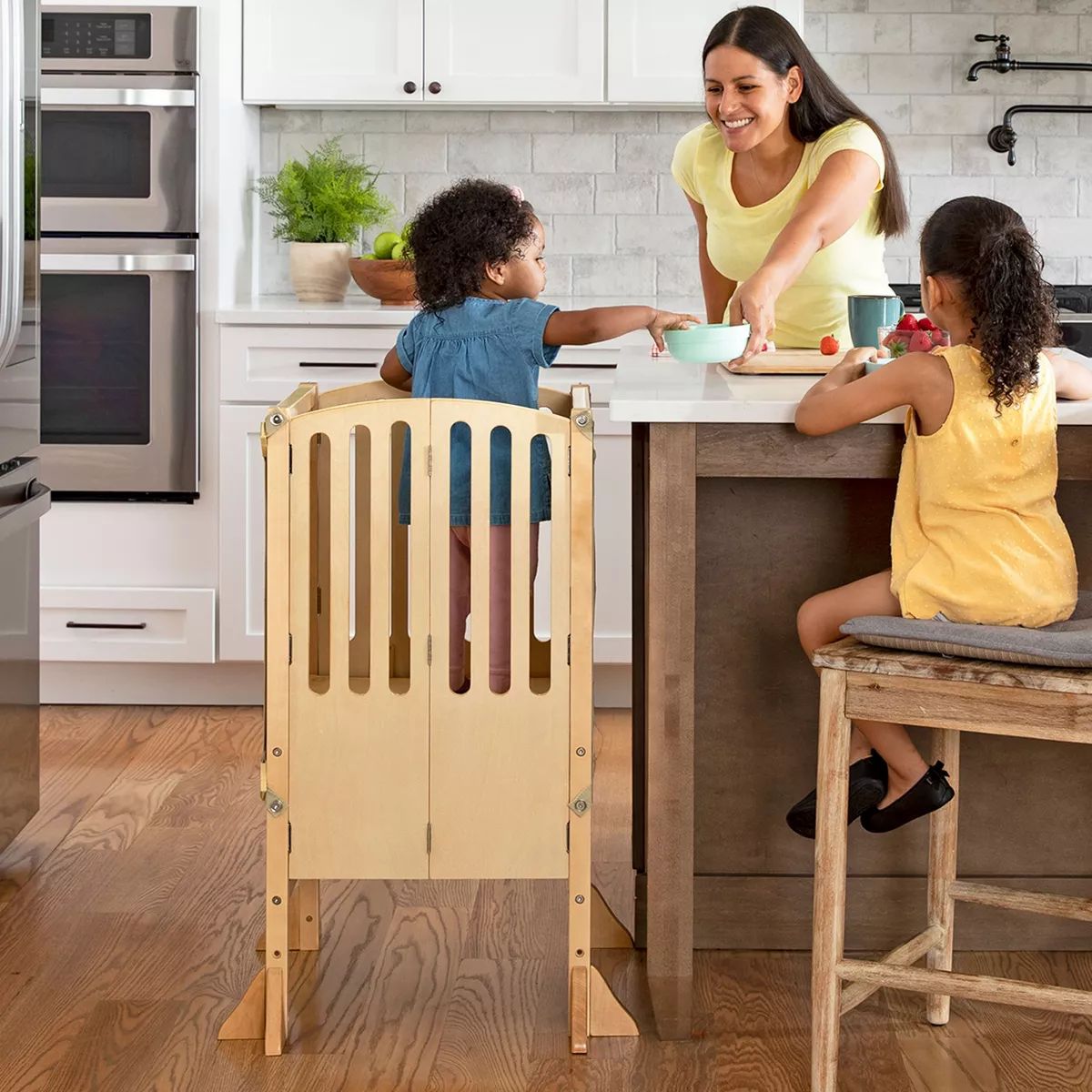 Guidecraft Contemporary Kitchen Helper Stool with 2 Keepers | Target