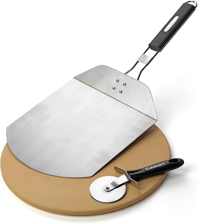 Cuisinart 3 Piece Pizza Grilling Pack, 13” Round Pizza Stone for Grill with Cutter and Foldable... | Amazon (US)