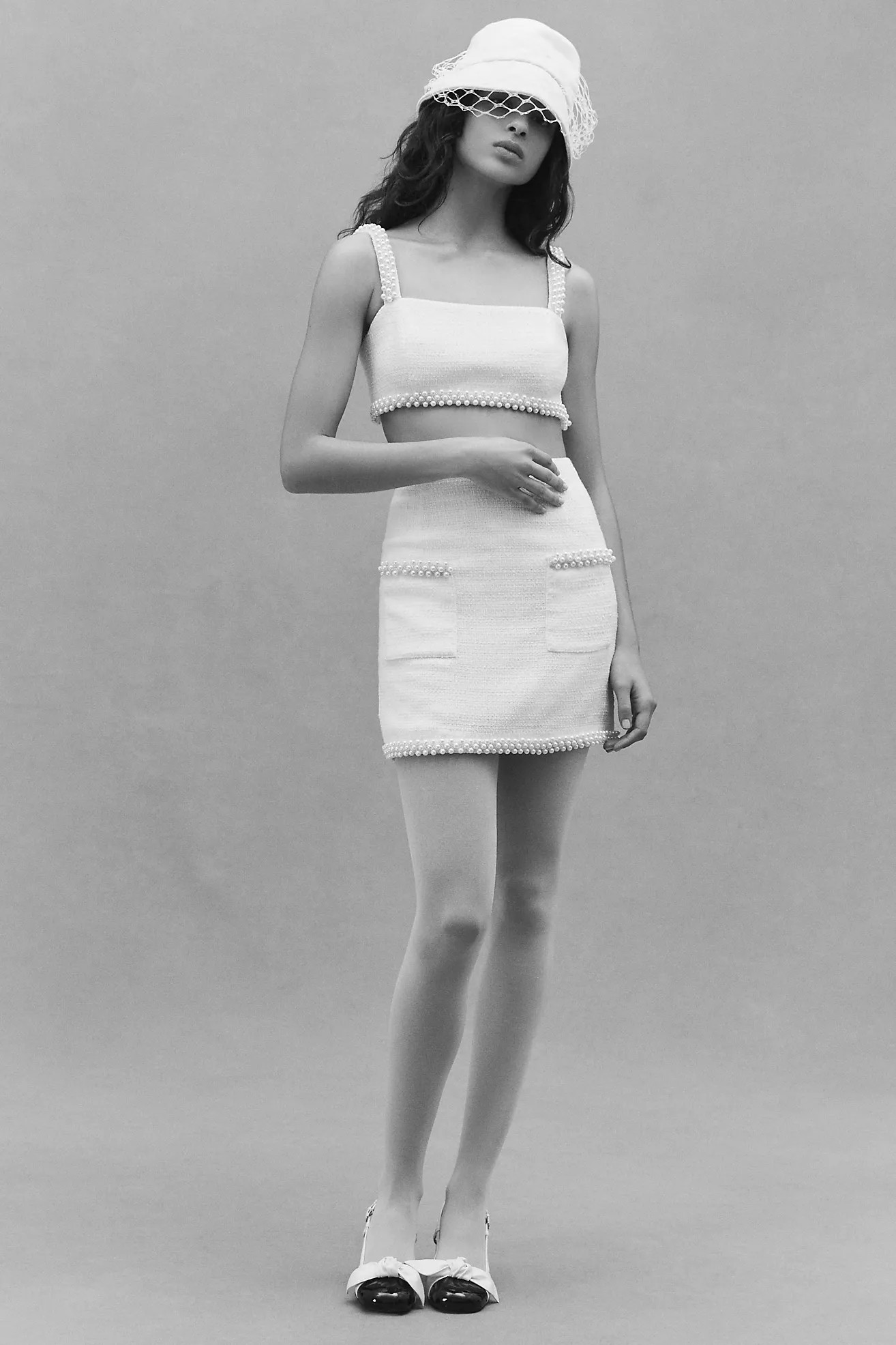 Hutch Adley Pearl-Trimmed Tweed Bridal Set | Anthropologie (US)