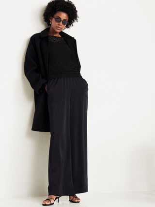 Long-Sleeve Lace Crew-Neck Top | Old Navy (US)