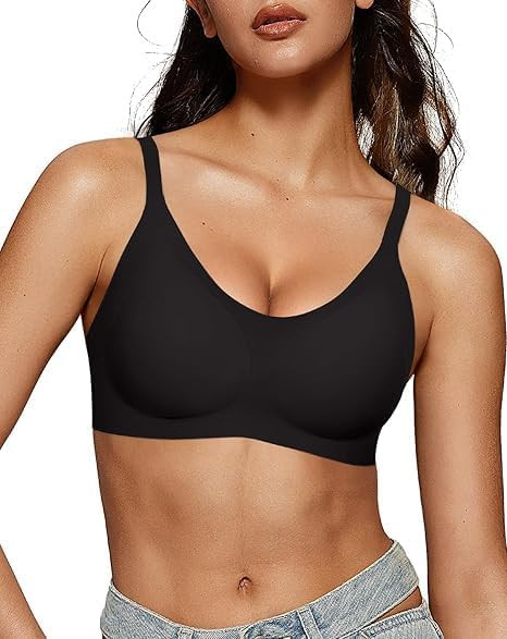 OEAK Womens Wireless Bras Comfortable Push Up Bra Smooth U Neck Bralette Full Coverage Bras Seaml... | Amazon (US)