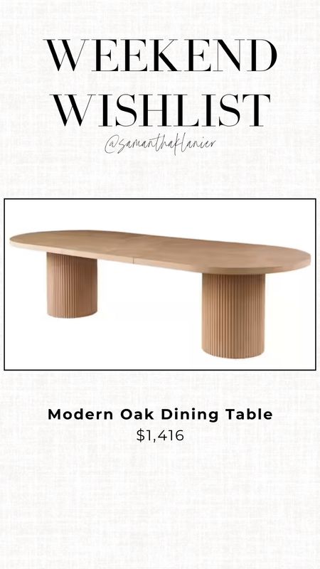 Weekend Wishlist:  Modern Oak Dining Table

#modernfurniture #diningtable #organicmoderndecor

#LTKhome #LTKSpringSale #LTKstyletip