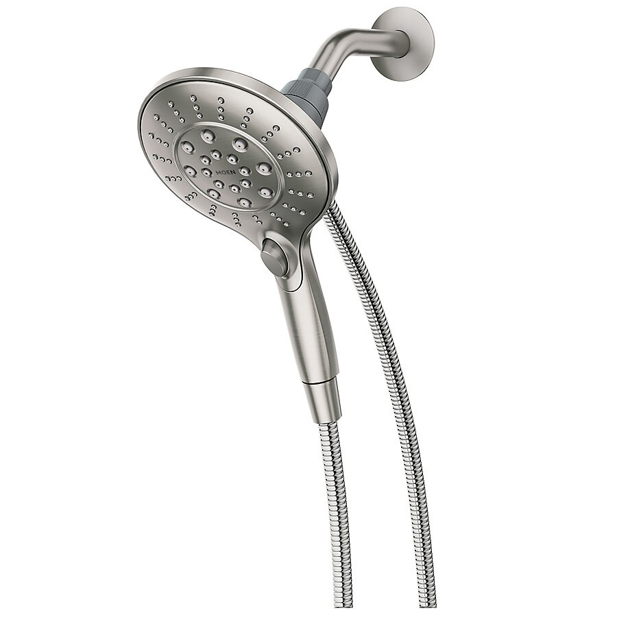 Moen Engage 6.0 -Spray Spot Resist Brushed Nickel 5.5-in Round Handheld High Pressure Shower Head... | Lowe's