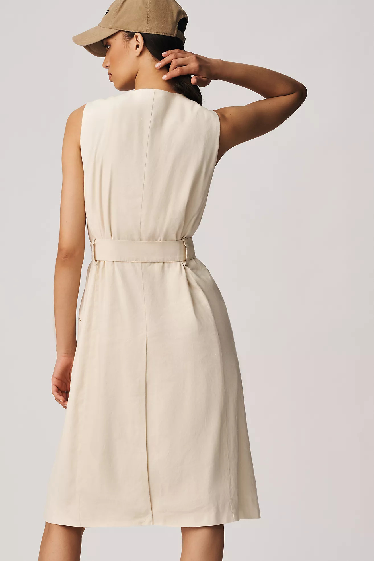 Maeve Longline Linen Vest | Anthropologie (US)