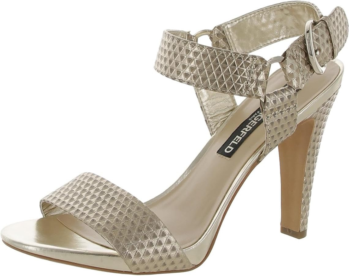 KARL LAGERFELD Women's Cieone - Ankle Strap | Amazon (US)