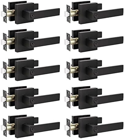 KNOBWELL 10 Pack Heavy Duty Door Lever Lock Privacy Door Lever Without Key Interior Door Handles ... | Amazon (US)