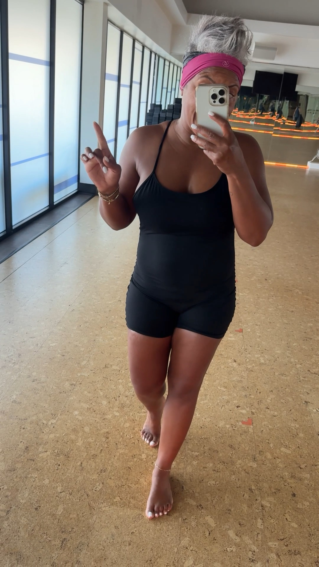 this bodysuit is so cute🖤✨

For sizing reference: I'm 5'2 | 150lbs | ftts | wearing a small in everything | size up for looser fit

Disclaimer: some items may be limited availability 😫 but tagging a few similar pieces and linking what’s available! 🫶🏽

#gymwear #sweatinstyle #workout #activebody #health&wellness #outfitinspo #flyageless  #silverhair #pixiecut #shorthairstyle #midlife #fashionover40 #stylereel #LTKStyle #ootd #outfitcheck #outfitdetail #fitcheck #fashionover40 #gymessentials #fashionreelcreator #silverhair #whattowearnow #greyhair #fitness #fashionfitness #LTKFashionFinds

#LTKStyleTip 

#LTKOver40 #LTKActive