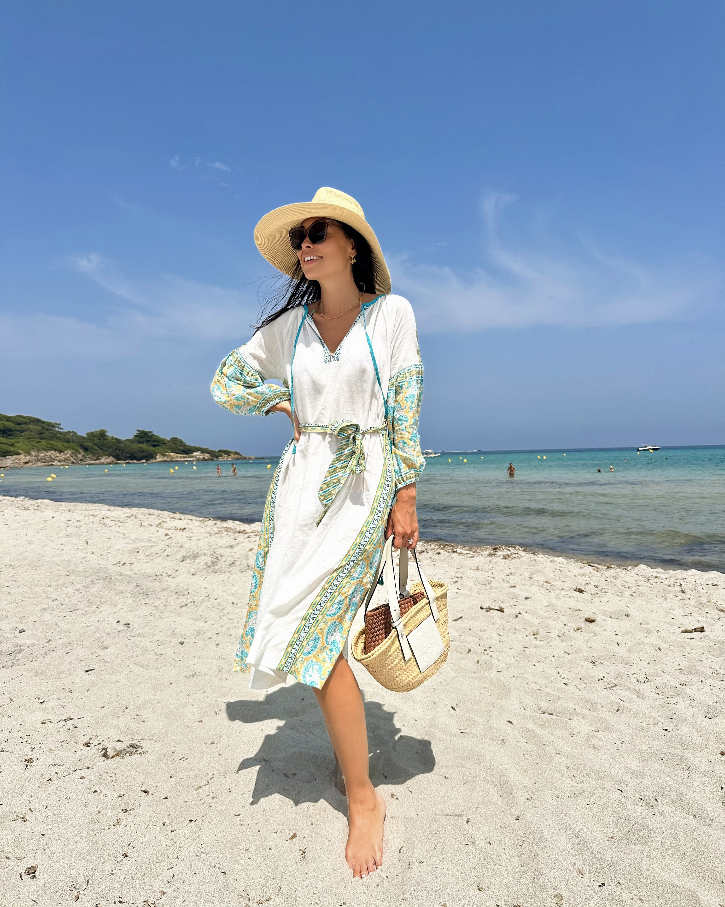 D’Ascoli dress - similar below! Beach kaftan dress, St. Tropez, summer fashion, swim coverup, vacation outfit. 

#LTKSeasonal #LTKSwim #LTKItBag