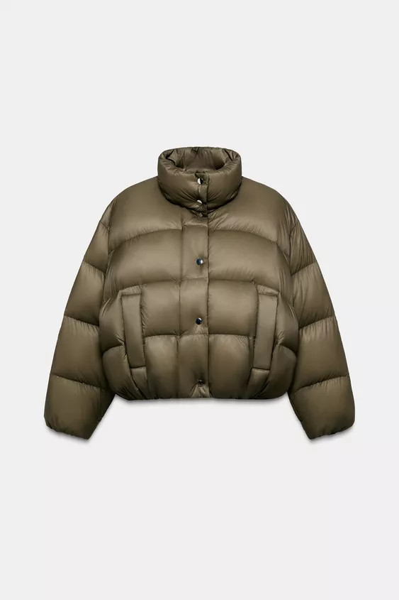 SHORT WATER-REPELLENT WINDPROOF PUFFER JACKET | Zara US