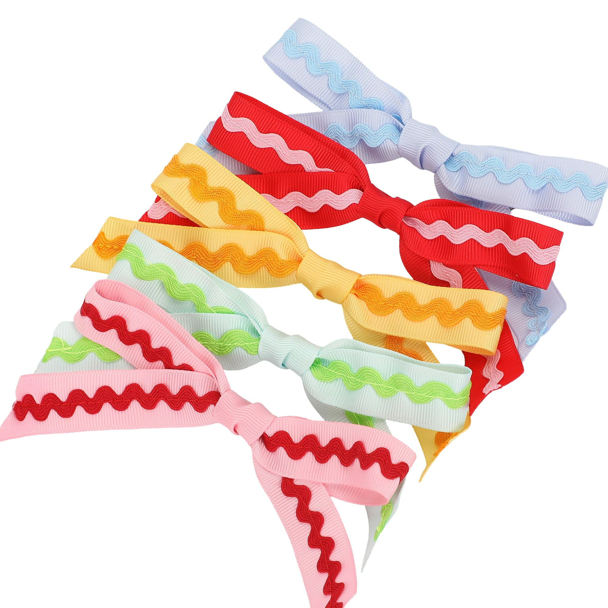 Multicolor Ric Rac Clip-On Bow Set | Packed Party | Packed Party