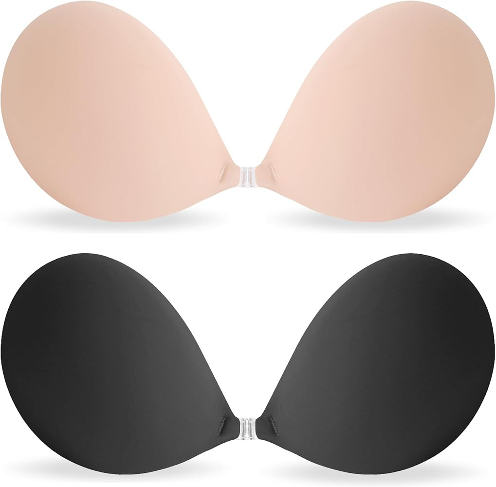 MITALOO Adhesive Bra Invisible Sticky Strapless Push up Backless Reusable Silicone Covering Nippl... | Amazon (US)