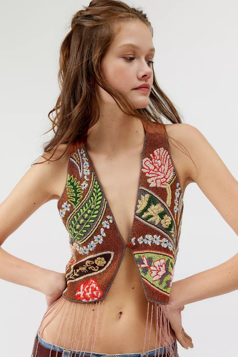 Agua Bendita Otis Embroidered Vest | Urban Outfitters (US and RoW)