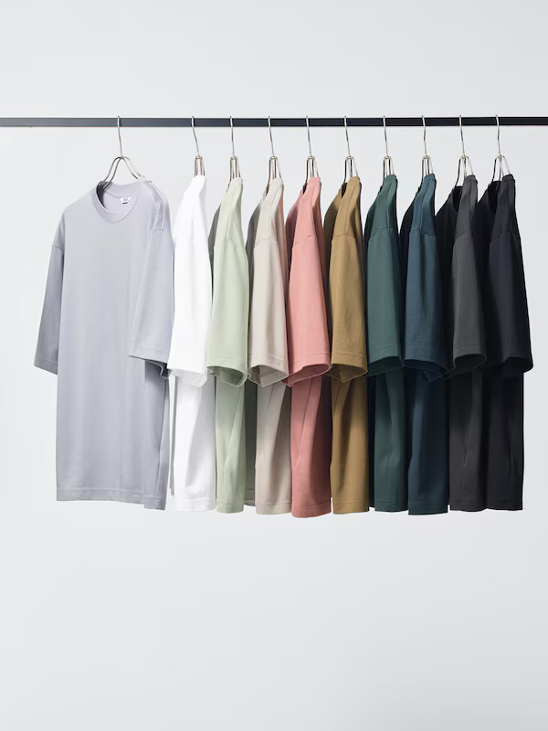 AIRism Cotton Oversized Crew Neck T-Shirt | UNIQLO (UK)