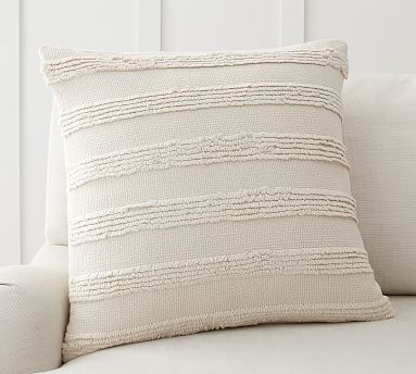 Damia Handwoven Textured Pillow Cover | Pottery Barn | Pottery Barn (US)