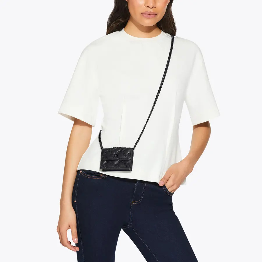 MICRO KENSINGTON Black Drench Cross Body Bag by KURT GEIGER LONDON | Kurt Geiger US