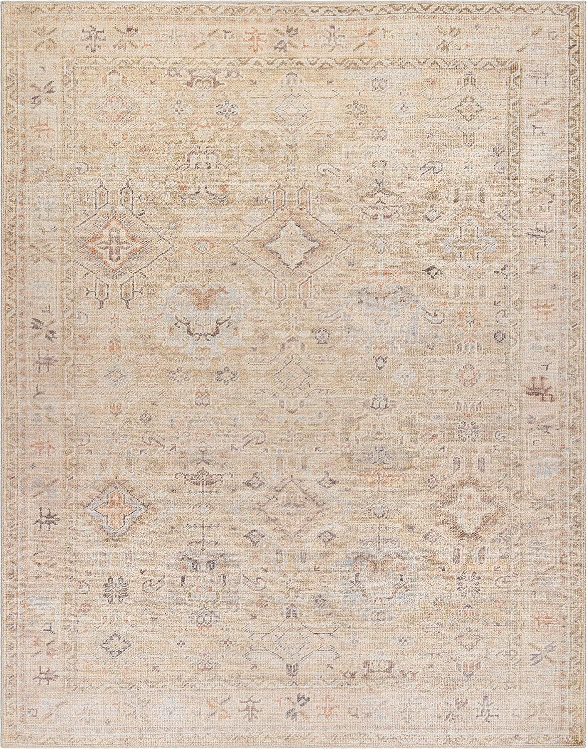 Becki Owens x Surya Marlene Vintage Medallion Area Rug, 7'10" x 10', Cream | Amazon (US)