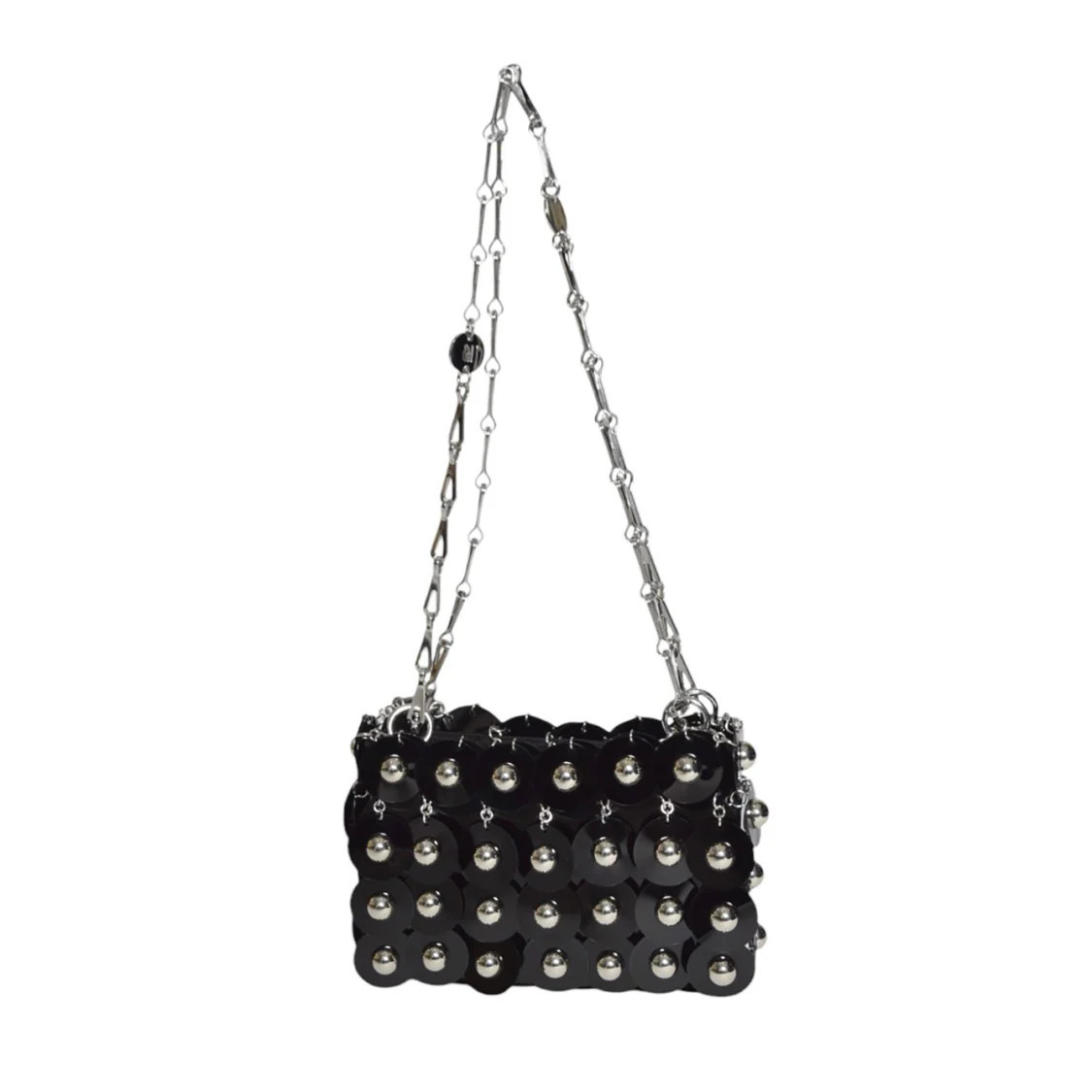 Sparkle Black Faille Studded Bag | Shop Simon