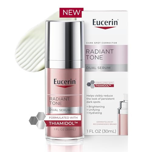 Eucerin Radiant Tone Dual Serum Dark Spot Corrector, Dark Spot Serum with Thiamidol and Hyaluronic Acid, Helps Visibly Reduce the Look of Persistent Dark Spots, 1 Fl Oz Bottle | Amazon (US)