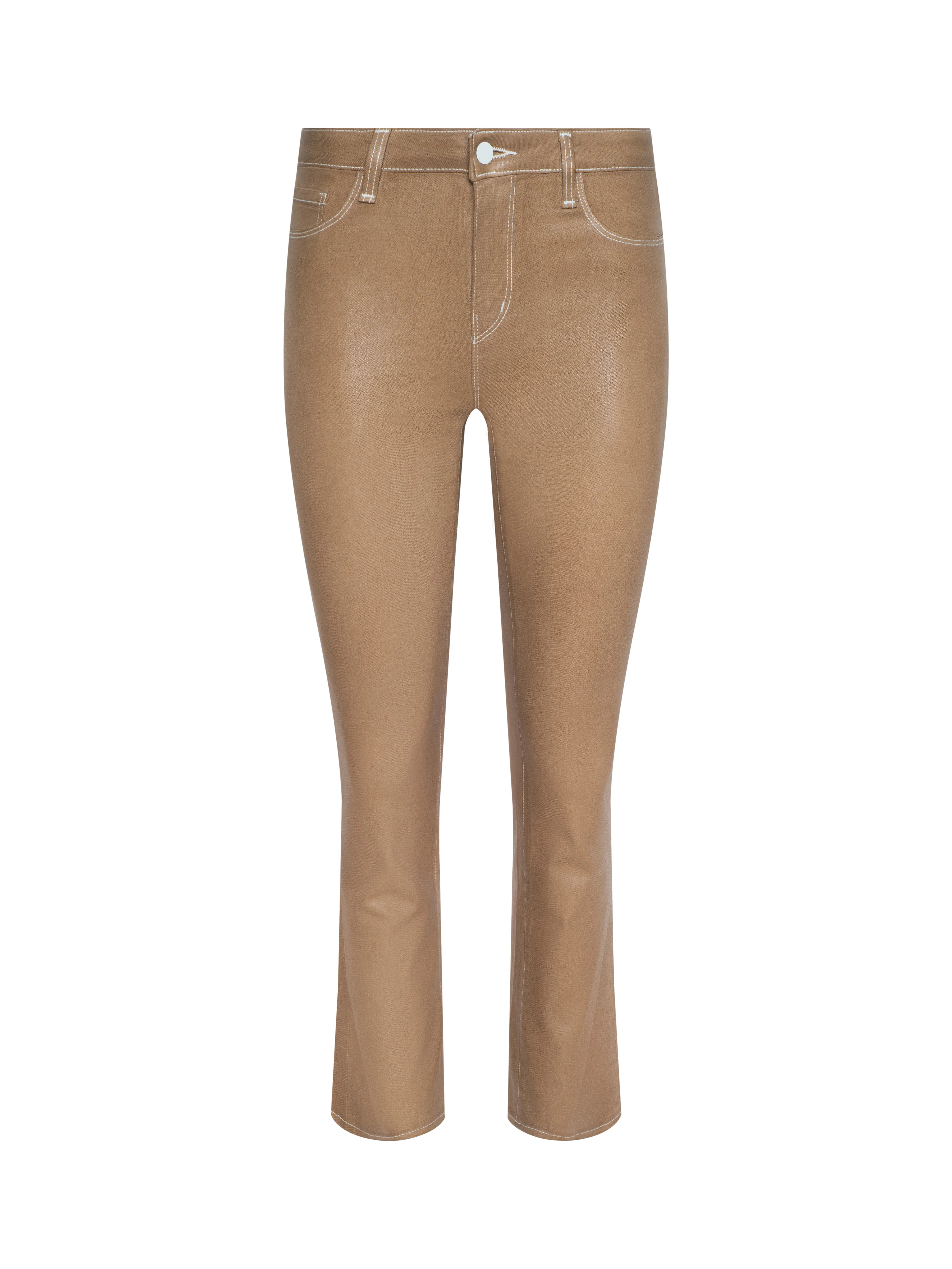 L'AGENCE Tati Coated Bootcut Jean In Light Chai Latte/White Contrast Coated | L'Agence
