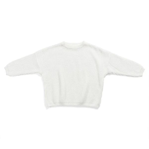Chunky knit sweater in white | ChubbyBubbyBear