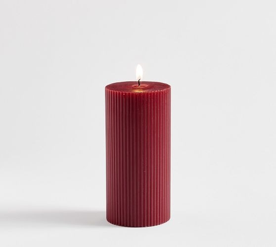 Fluted Pillar Candle | Pottery Barn (US)