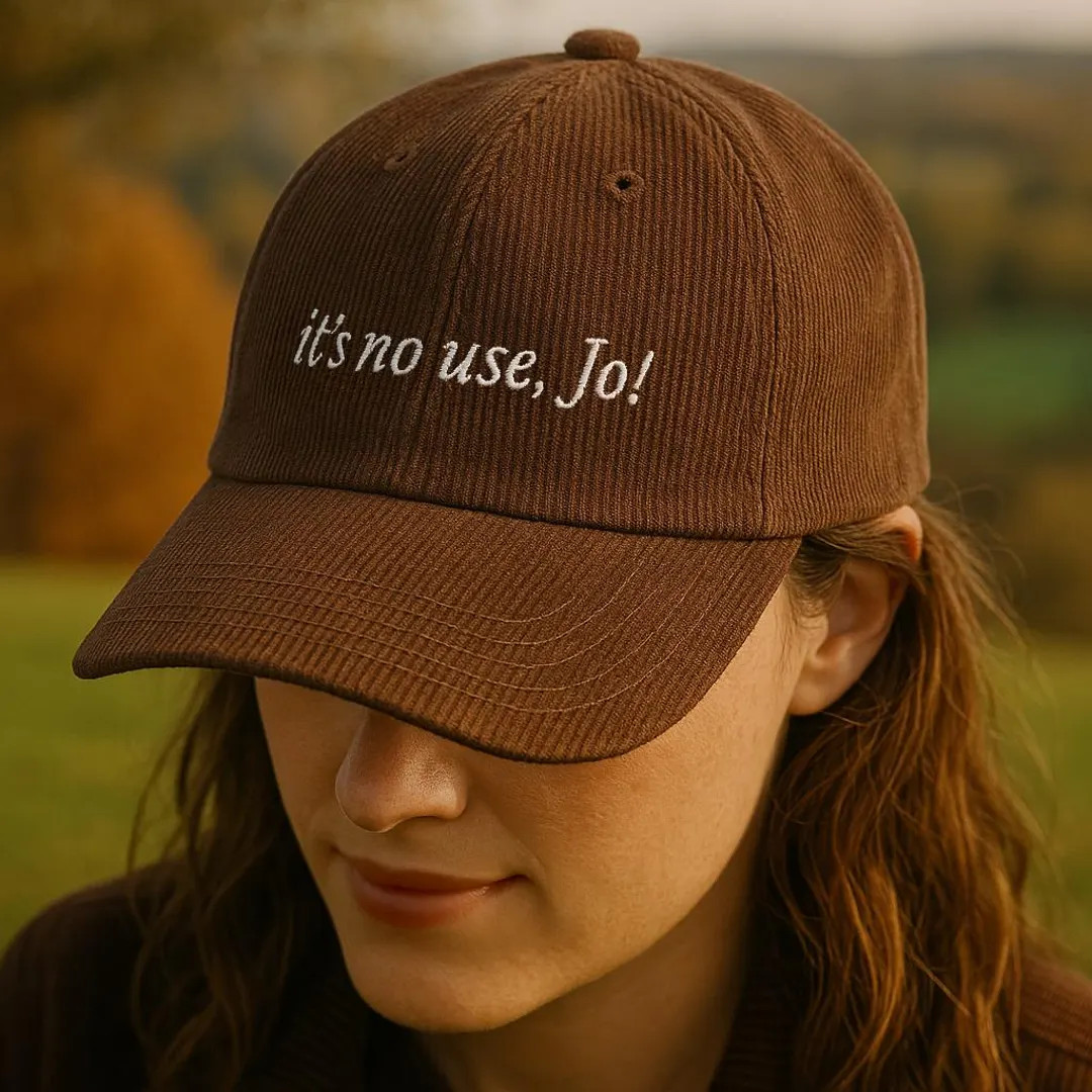 It’s No Use, Jo! Embroidered Corduroy Hat | Little Women Quote Hat, Bookish Fashion, Jo March, ... | Etsy (US)