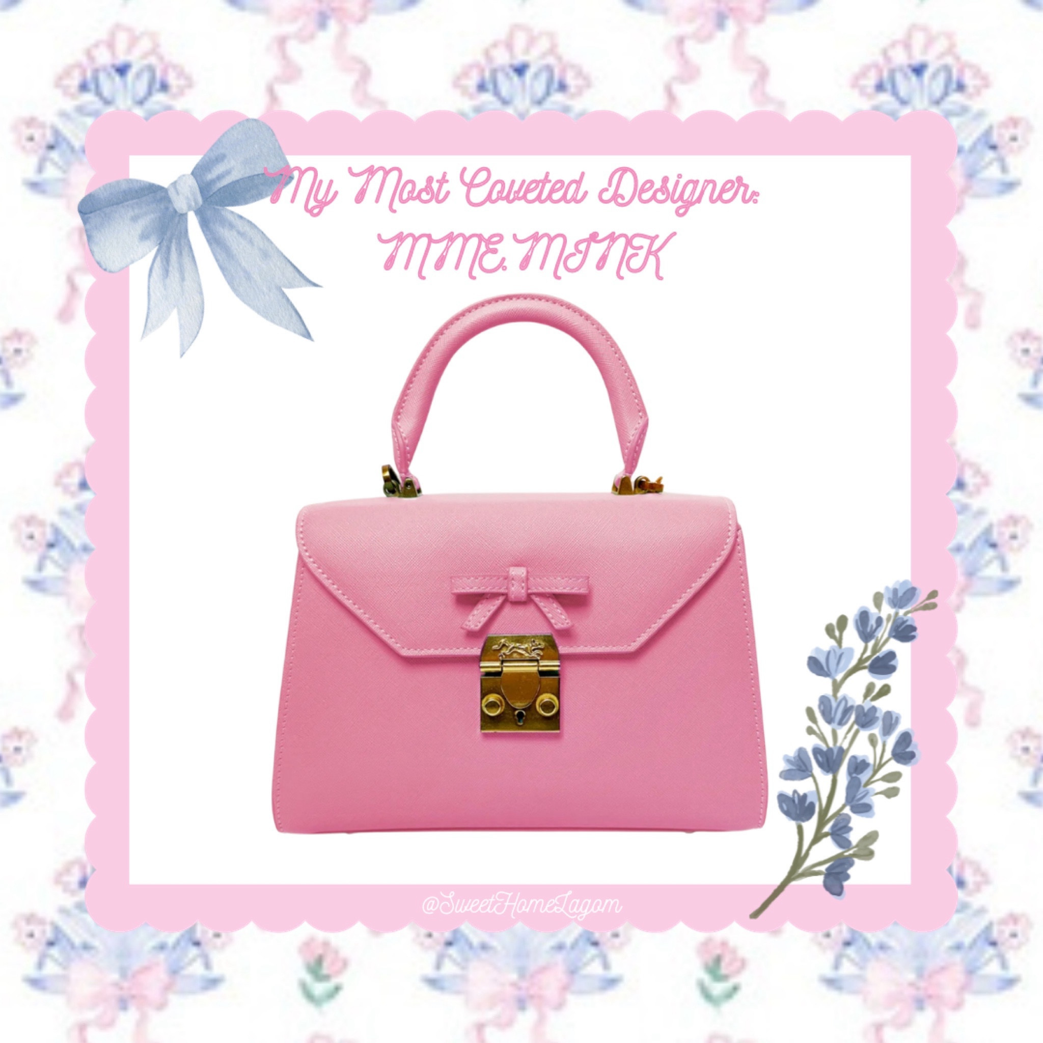 My most coveted designer item isn’t Chanel, Louis Vuitton, or Gucci…it’s MME.MINK. They are absolutely the most beautiful and luxurious pieces and if I could pick one designer to represent my style, MME.MINK would be it!


decor inspiration | grandmillennial | southern living | chinoiserie | home decor | coastal | traditional | classic | granny chic | blue and white | pink bows | ruffle | preppy style | winter outfit | sneakers | living room | bedroom | jeans | bedding

#LTKitbag #LTKshoecrush #LTKstyletip