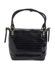 Made In Italy Leather Crocodile Embossed Tote | Handbags | Marshalls | Marshalls