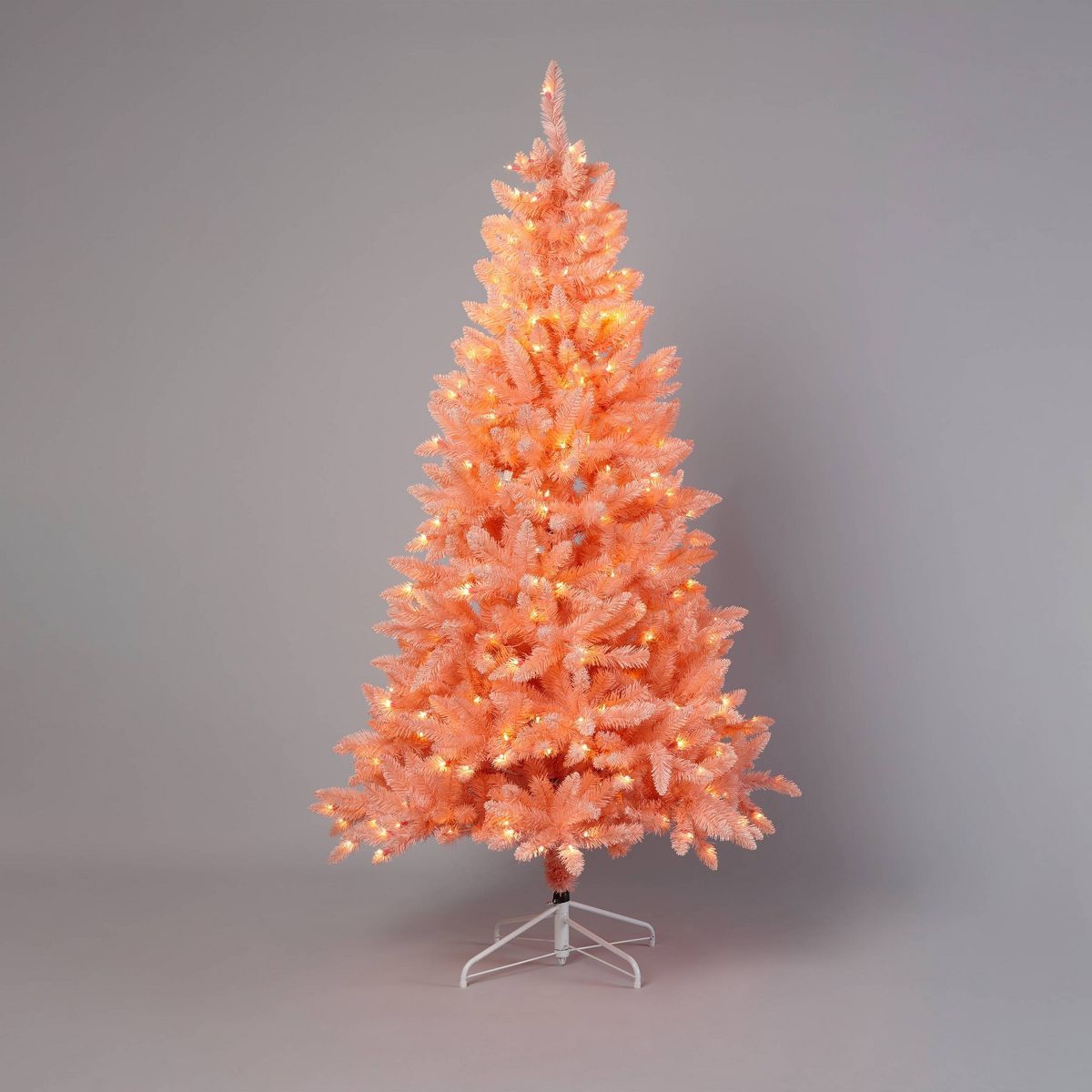 6.5' Pre-Lit Pink Alberta Artificial Christmas Tree Pink with Clear Lights - Wondershop™ | Target