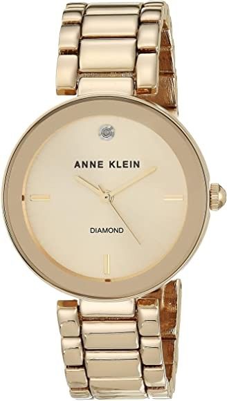 Anne Klein Women's Genuine Diamond Dial Bracelet Watch | Amazon (US)