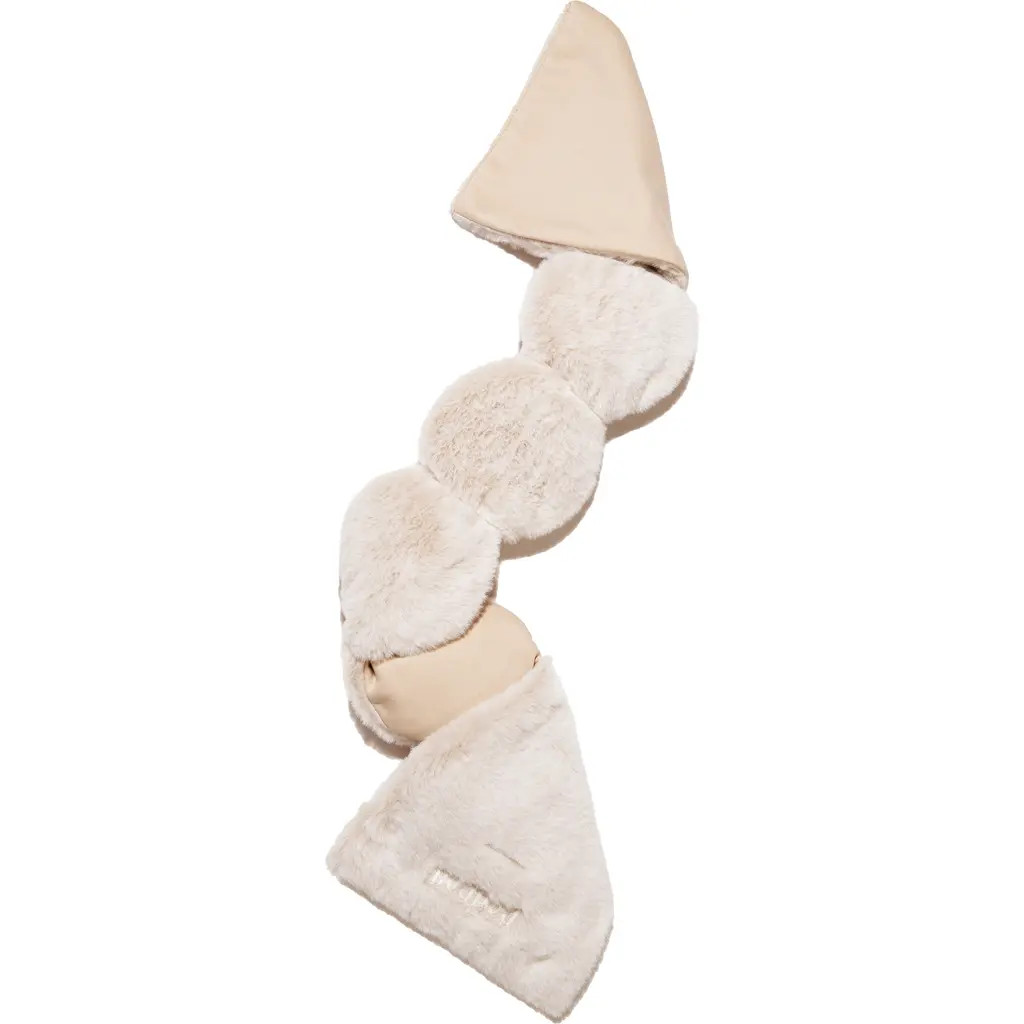 NODPOD Teddy Faux Fur Weighted Sleep Mask in Creme at Nordstrom | Nordstrom