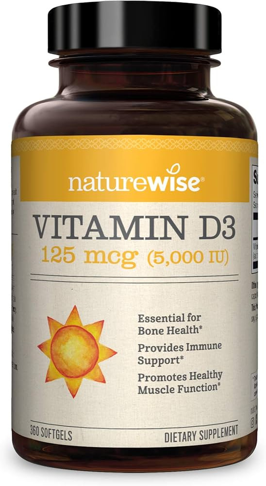 NatureWise Vitamin D3 5000iu (125 mcg) 1 Year Supply for Healthy Muscle Function, and Immune Supp... | Amazon (US)