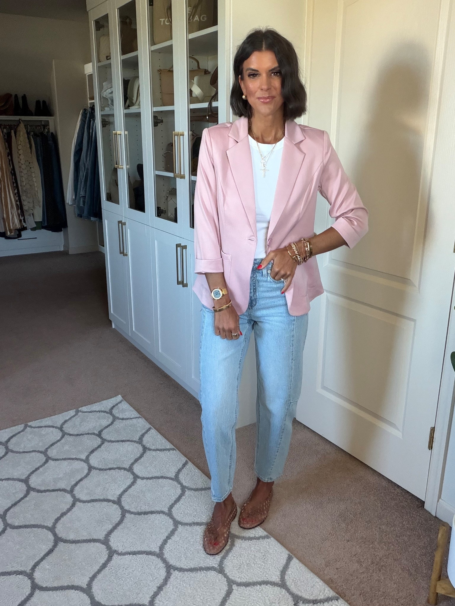 New Walmart blazer!! Size small. Size xs in tank
Jeans tts 

#LTKSeasonal #LTKmomlife #LTKgrwm