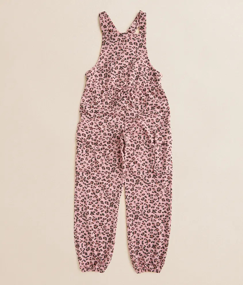Girls - Cheetah Cargo Jogger Overalls | Buckle