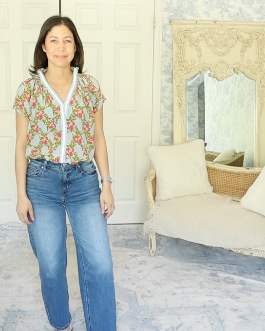 I’m trying a slightly new silhouette today and I must say, I’m really enjoying it. I’m wearing the Quince Bella Barrel Jean paired with the lovely Rungolee Aspen Blouse, along with my classic ballet flats.
The barrel jean is a new shape for me, but I’m loving the high waist and relaxed wide leg. It feels modern yet still very wearable, and it pairs beautifully with a feminine blouse like this one from Rungolee. The Aspen blouse has such pretty detailing and adds that soft, romantic touch I’m always drawn to.
One of the joys of the ten-item wardrobe is experimenting with silhouettes while keeping your overall wardrobe intentional and cohesive. A new shape can breathe fresh life into pieces you already love.
Have you tried barrel jeans yet? I’d love to hear what you think of this silhouette.

#tenitemwardrobe #dailyconnoisseur #springstyle #barreljeans   #everydaychic #styleinspiration 

#LTKmomlife #LTKdayinmylife #LTKootd