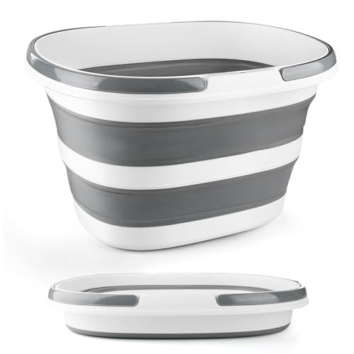 Collapsible Mop Bucket with Handle for Cleaning, 16L(4.2 Gallon) Silicone Square Mopping Bucket for Windows Cleaning or Car Washing, Cleaning Supplies Organizer Plastic Bucket for Storage | Amazon (US)