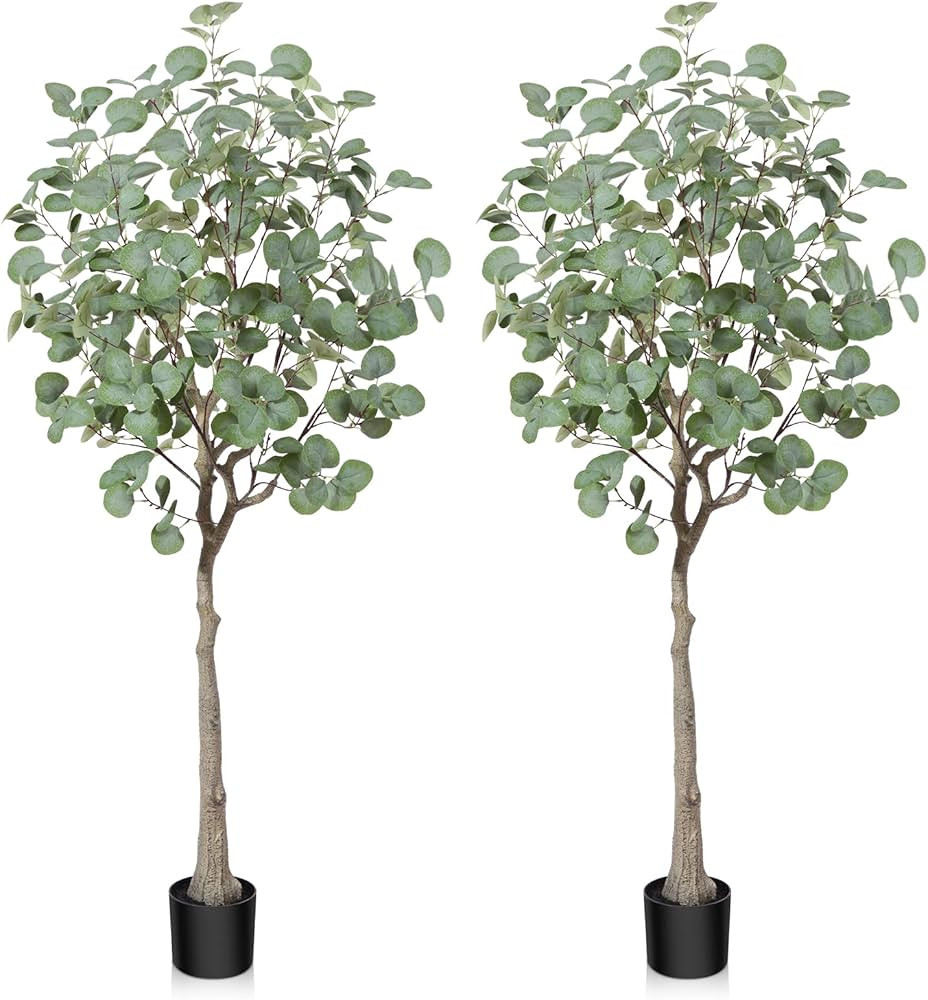 SOGUYI 150cm Eucalipto Artificial Plantas, Plantas Artificiales Decorativas de Eucalipto con Hoja... | Amazon (ES)