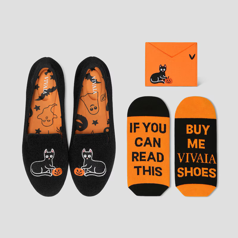 Halloween Limited Edition Round-Toe Embroidered Loafers (Audrey) | VIVAIA